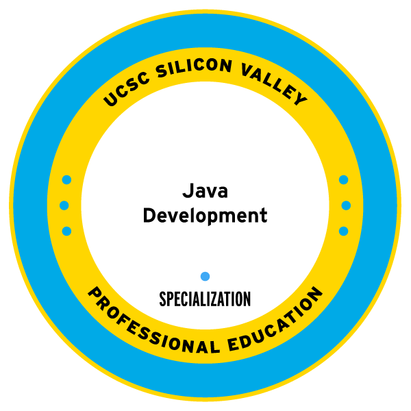 Badge Image - Java Development specialization badge - UCSC Silcon Valley Professional Education